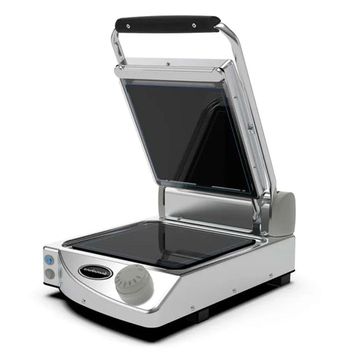 Spidocook SPE-SP010PR - Spidoglass Sandwich Press, Single, Ribbed Top, Smooth Bottom, 250 x 250mm