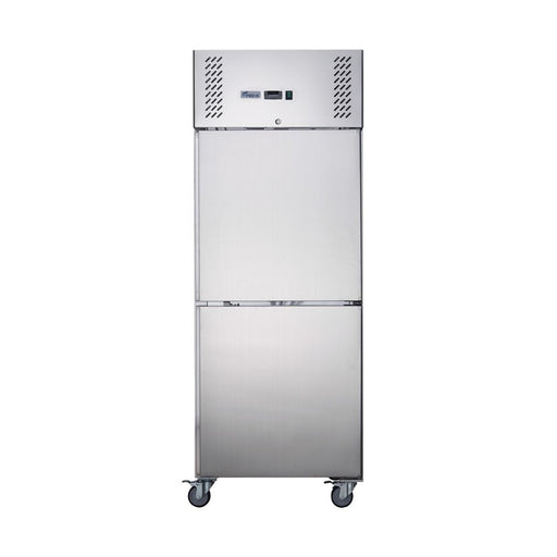 FED-X XURF650S1V - Split Two Door Stainless Steel Upright Freezer 740mm 650L