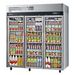 Turbo Air KR65-3G-N - 3 Glass Door Upright Fridge 1900mm 1876L