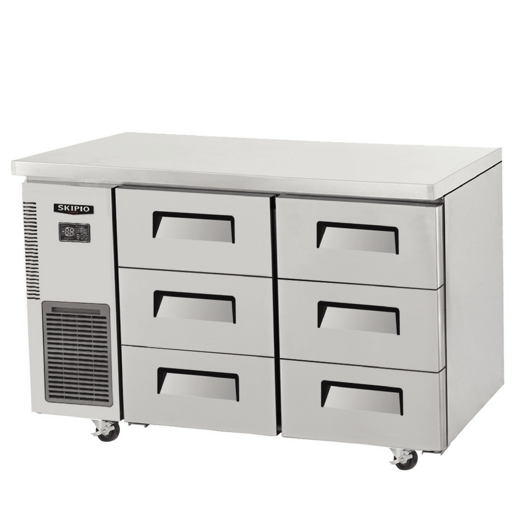 Skipio SUR12-3D-6 - Underbench Drawer Fridge - 1200mm