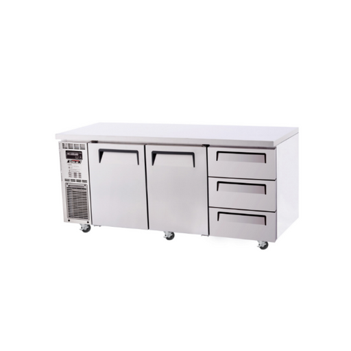 Turbo Air KUR18-3D-3-N - 2 Door 3 Drawer Underbench Fridge 1800mm 425L