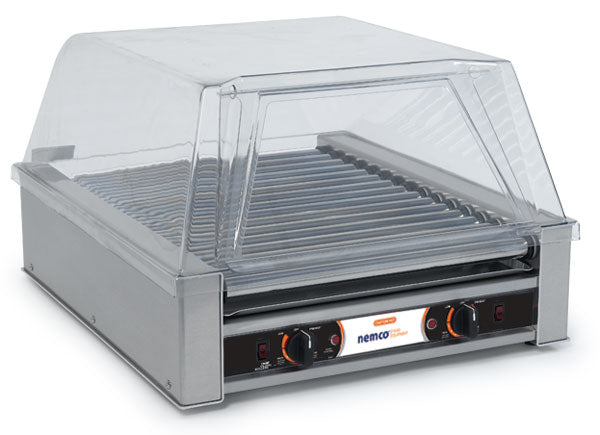 Nemco NME-8045N-230 / NME-8045SXN-230 - Hot Dog Roller Grill, 45 Hot Dogs, Flat Top, Narrow 565mm