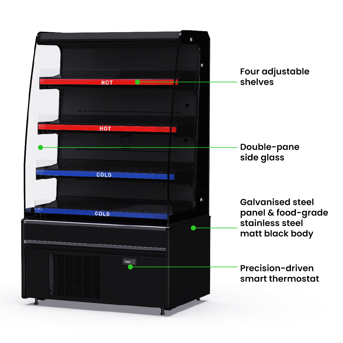 FED Thermaster DC-900CH - Grab & Go Hot or Cold Open Display 900mm - image 4