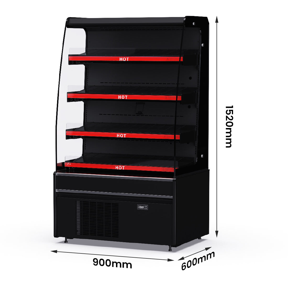 FED Thermaster DC-900H - Grab & Go Heated Open Display 900mm - image 3