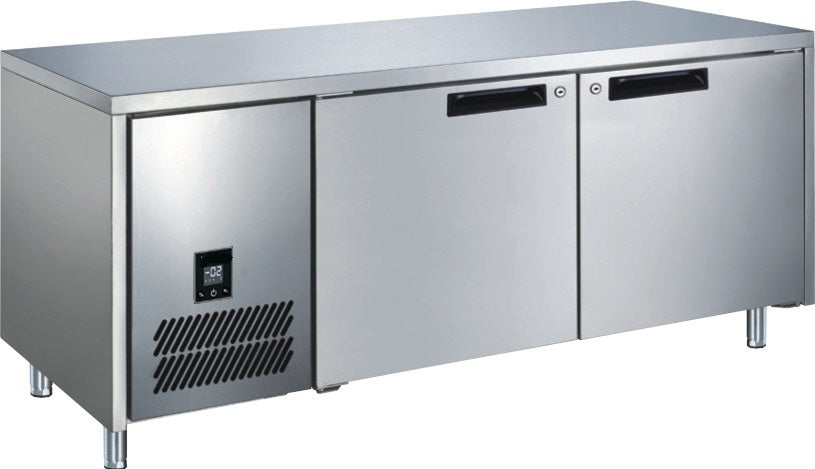 Glacian BCS61420 - Slimline Underbench Fridge, 2 Stainless Steel Doors, 660mm Deep, 1420mm