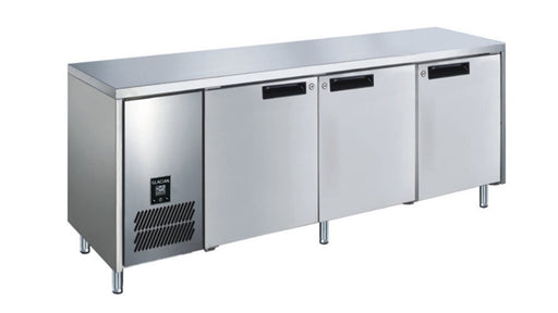 Glacian BCS61885 - Slimline Underbench Fridge, 3 Stainless Steel Doors, 660mm Deep, 1885mm