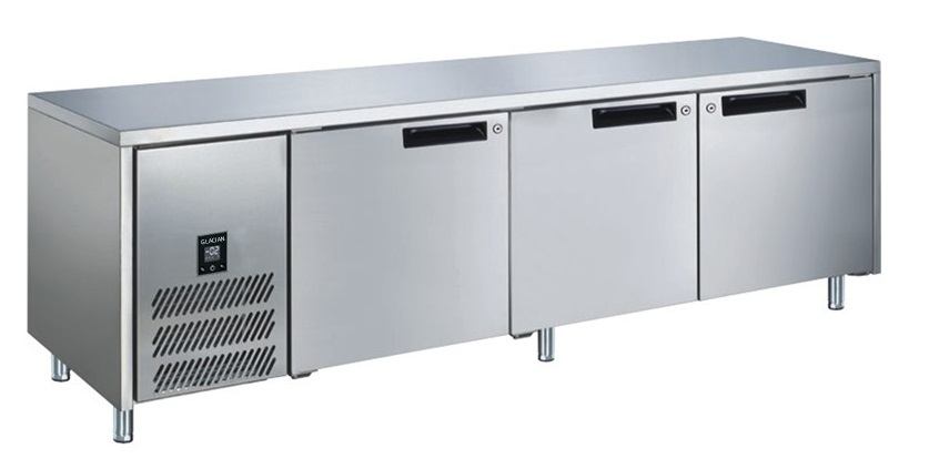 Glacian BCS72476 - Underbench Fridge, 3 Stainless Steel Doors, 760mm Deep, 2476mm