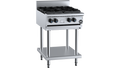 B+S Black BT-SB4 - 600mm 4 Burner Gas Boiling Top on Stand