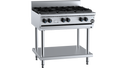 B+S Black BT-SB6 - 900mm 6 Burner Gas Boiling Top on Stand