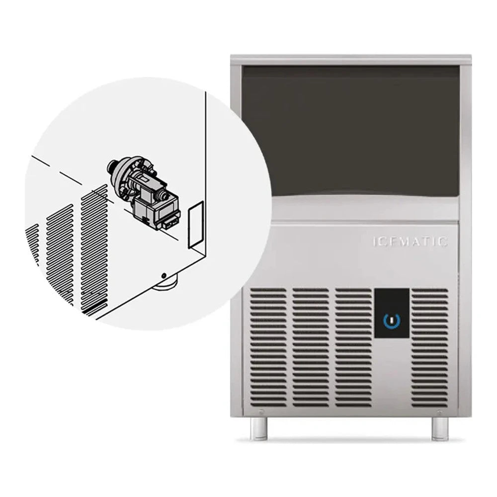 Icematic C28DPPLUS-A - 28kg Under Counter Self Contained Ice Machine with Drain Pump