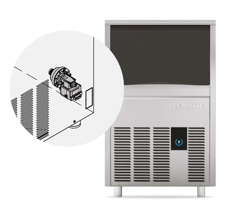 Icematic C28DPPLUS-A - 28kg Under Counter Self Contained Ice Machine with Drain Pump
