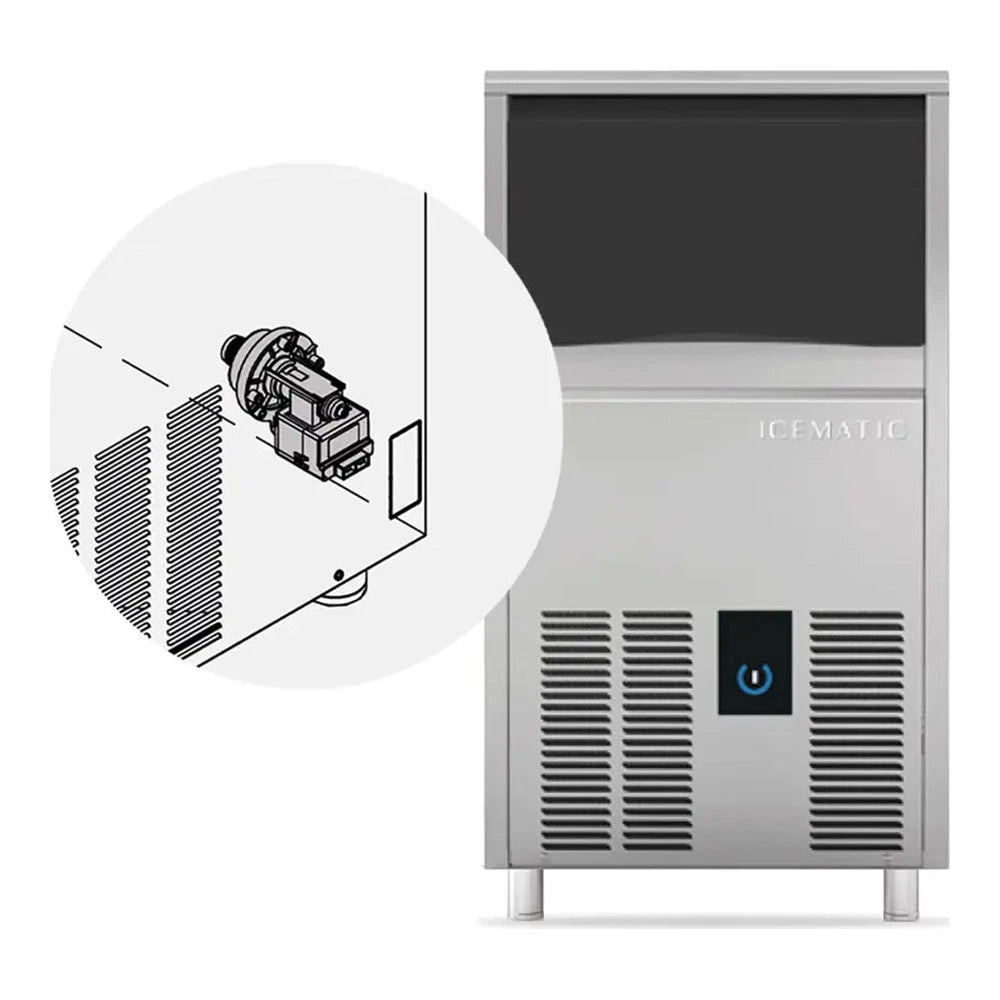 Icematic C38DP-A - 38kg Under Counter Self Contained Ice Machine with Drain Pump