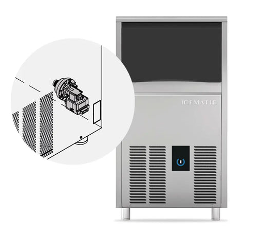Icematic C38DP-A - 38kg Under Counter Self Contained Ice Machine with Drain Pump
