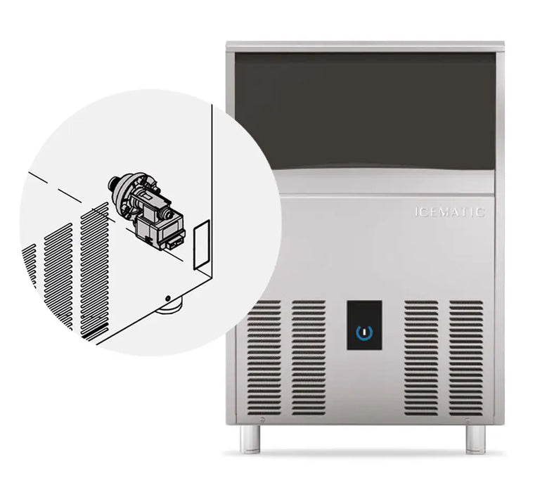 Icematic C46DP-A - 46kg Under Counter Self Contained Ice Machine with Drain Pump