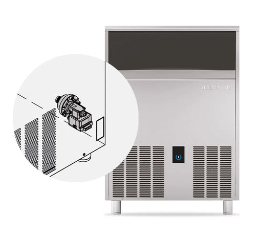 Icematic C70DP-A - 70kg Under Counter Self Contained Ice Machine with Drain Pump