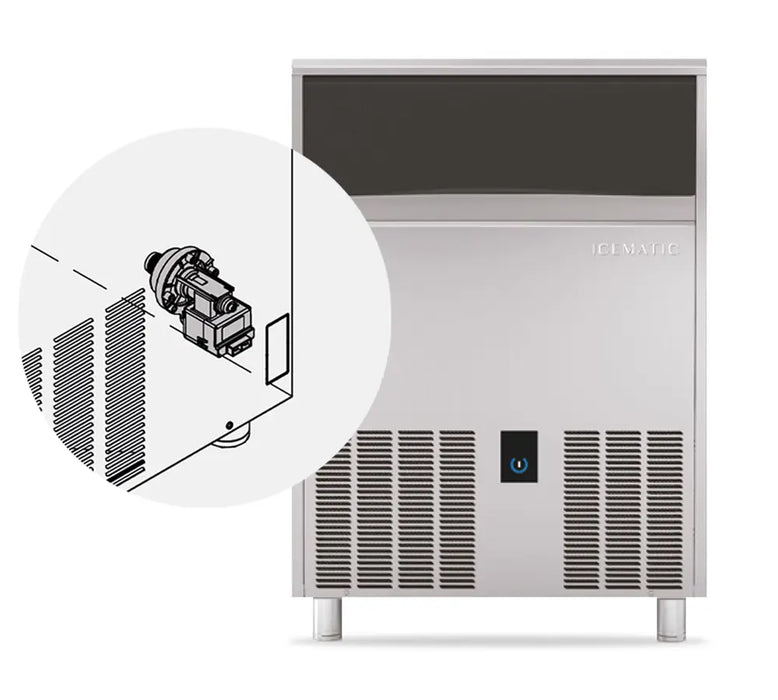 Icematic C90DP-A - 90kg Under Counter Self Contained Ice Machine with Drain Pump