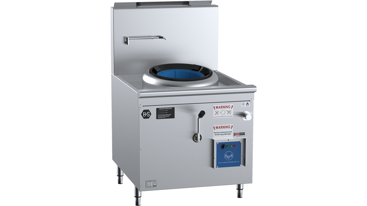 B+S Black CCF-HP1 - 800mm Hi Pac Gas Wok Table 1 Hole