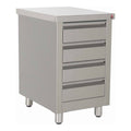 Inomak DCI0004 - Stainless Steel 4 Drawer Cabinet, 520mm