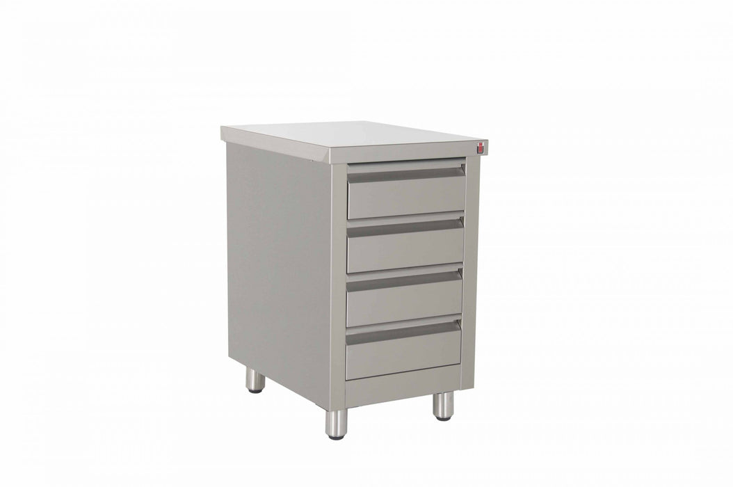 Inomak DCI0004 - Stainless Steel 4 Drawer Cabinet, 520mm