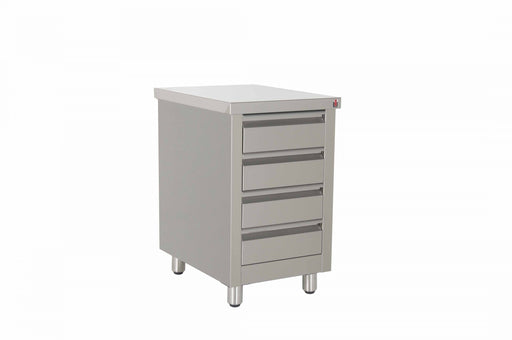 Inomak DCI0004 - Stainless Steel 4 Drawer Cabinet, 520mm