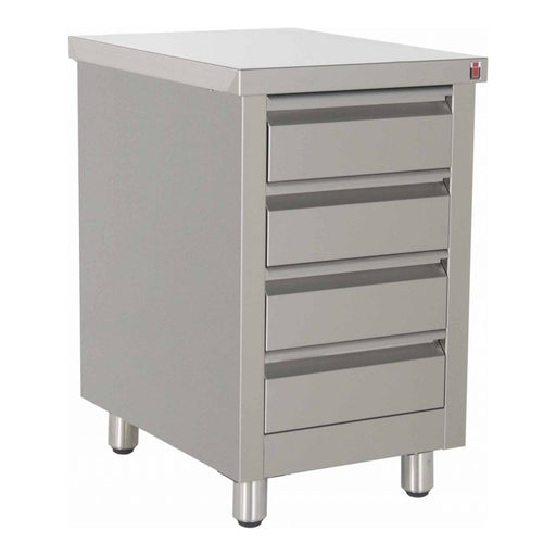 Inomak DCI0004 - Stainless Steel 4 Drawer Cabinet, 520mm