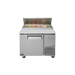 Turbo Air CTPR-44SD-N - 1 Door Pizza Prep Fridge 1117mm 396L
