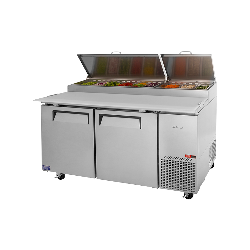 Turbo Air CTPR-67SD-N - 2 Door Pizza Prep Fridge 1702mm 566L