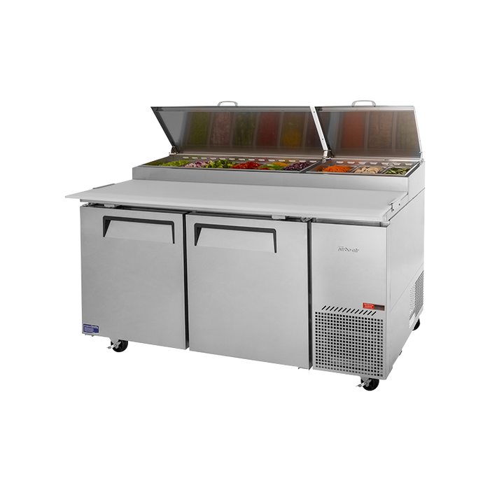 Turbo Air CTPR-67SD-N - 2 Door Pizza Prep Fridge 1702mm 566L