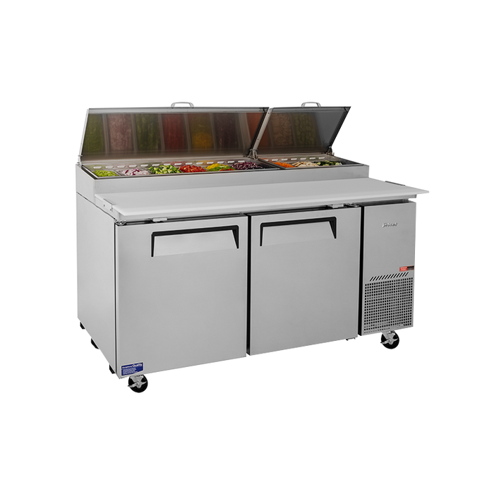 Turbo Air CTPR-67SD-N - 2 Door Pizza Prep Fridge 1702mm 566L
