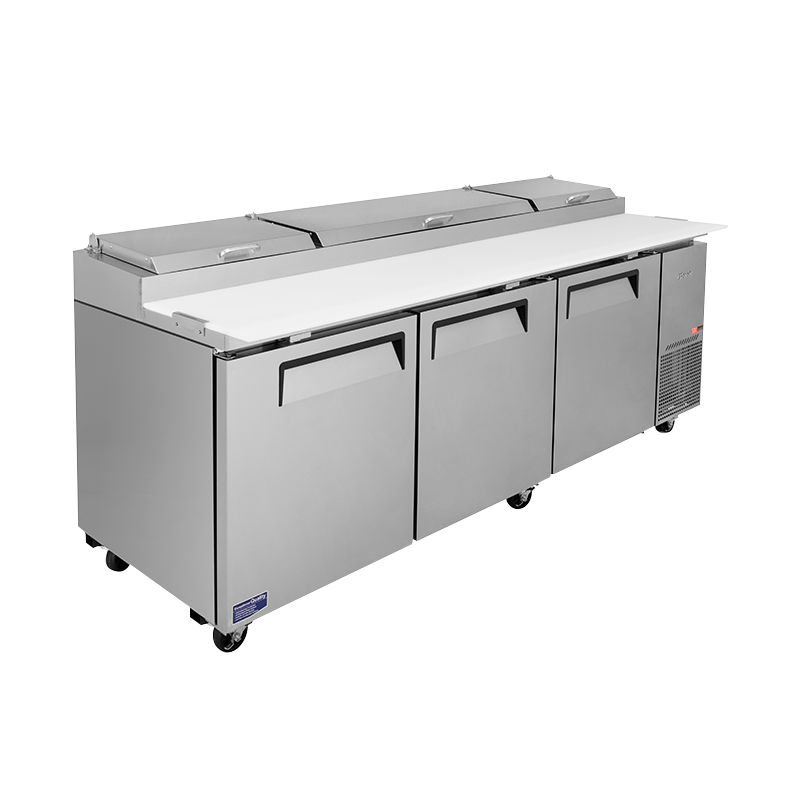 Turbo Air CTPR-93SD-N - 3 Door Pizza Prep Fridge 2362mm 878L