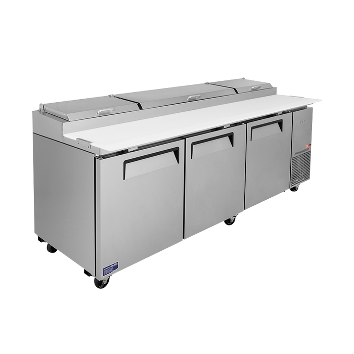 Turbo Air CTPR-93SD-N - 3 Door Pizza Prep Fridge 2362mm 878L