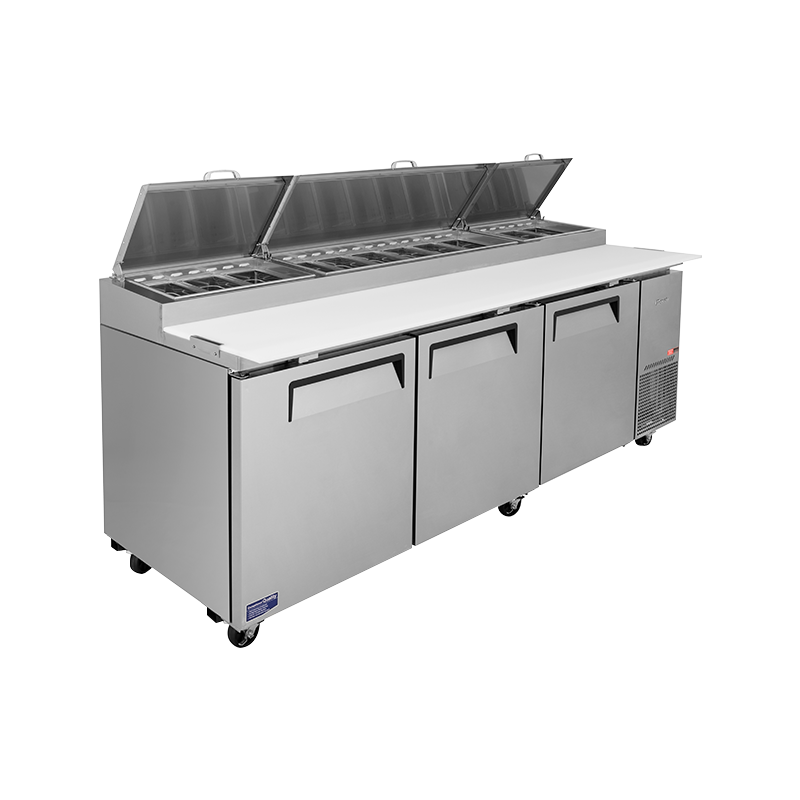 Turbo Air CTPR-93SD-N - 3 Door Pizza Prep Fridge 2362mm 878L