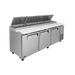Turbo Air CTPR-93SD-N - 3 Door Pizza Prep Fridge 2362mm 878L