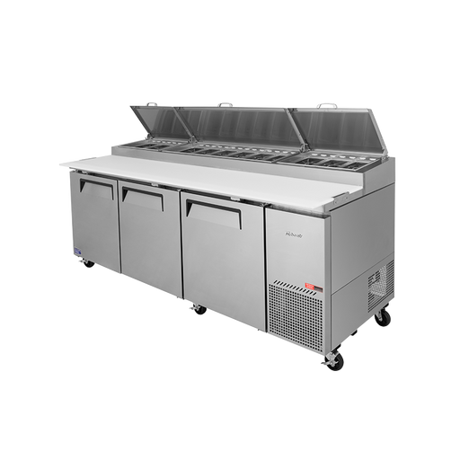 Turbo Air CTPR-93SD-N - 3 Door Pizza Prep Fridge 2362mm 878L
