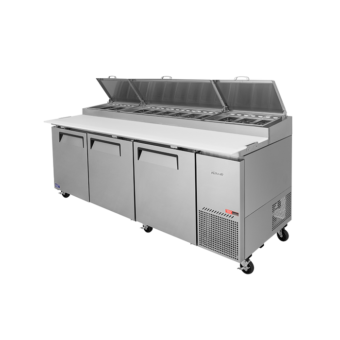 Turbo Air CTPR-93SD-N - 3 Door Pizza Prep Fridge 2362mm 878L