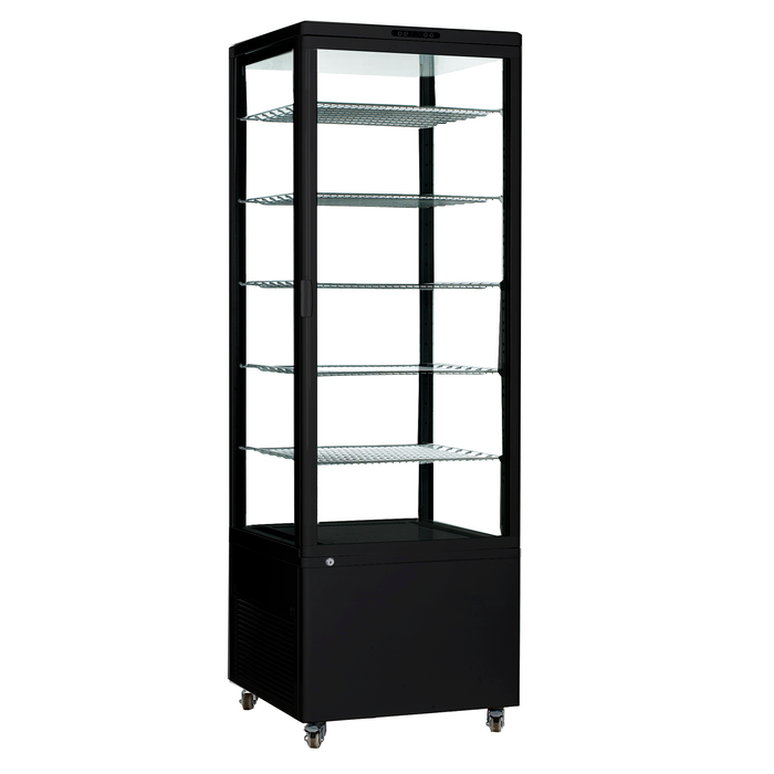 ICS Pacific Como 500 - Four-Sided Glass Upright Display Fridge 500L