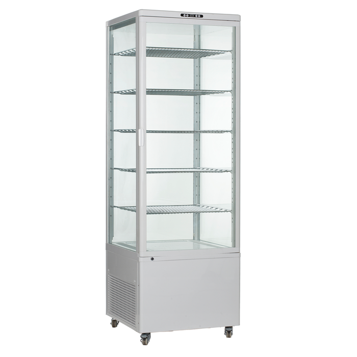 ICS Pacific Como 500 - Four-Sided Glass Upright Display Fridge 500L