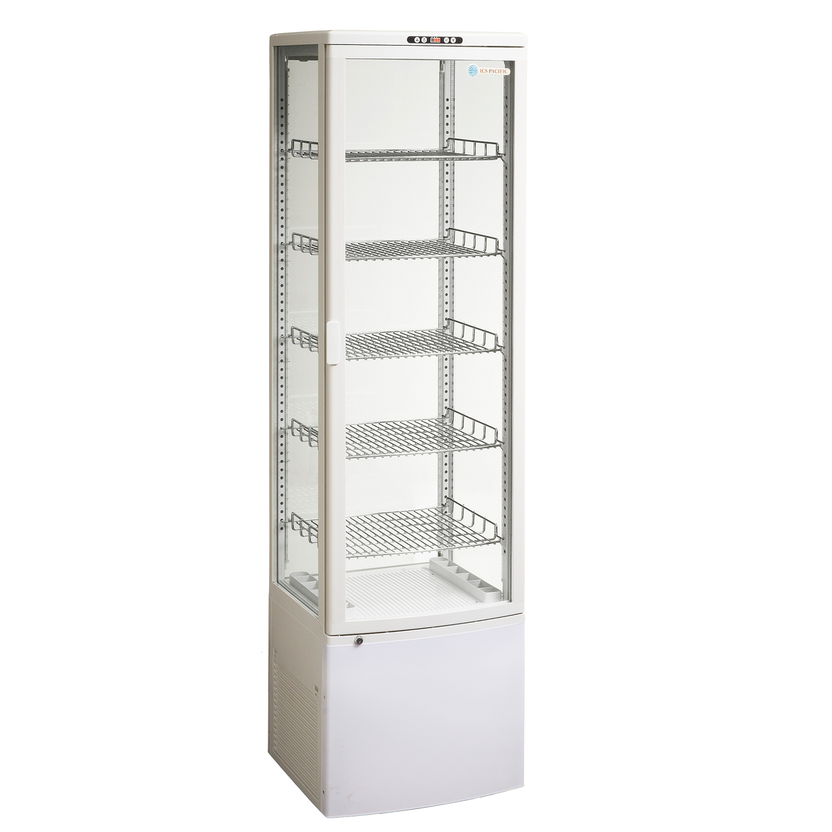 ICS Pacific Como - Four-Sided Glass Upright Display Fridge 280L