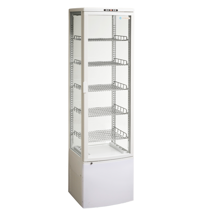 ICS Pacific Como - Four-Sided Glass Upright Display Fridge 280L