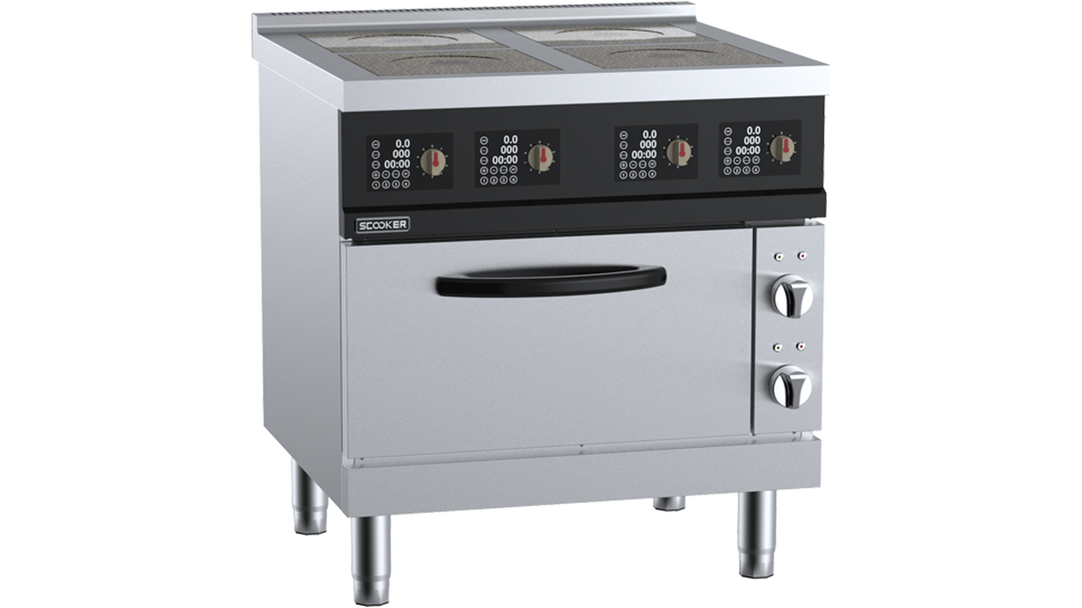 SCooker DLGBJ4N-C14D6 - 800mm 4 Zone Infrared Electric Range with Oven 14.6kW