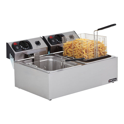 Anvil FFA0002 - Electric Deep Fryer, Double Pan