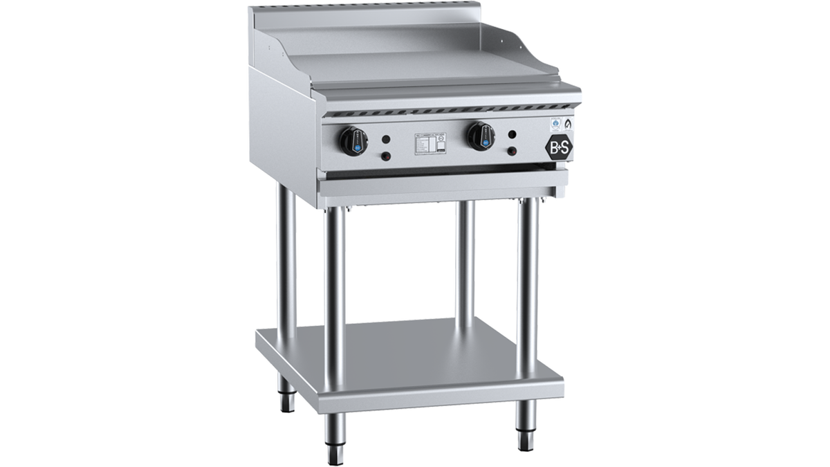B+S Black GRP-6 - 600mm Gas Grill Plate on Stand