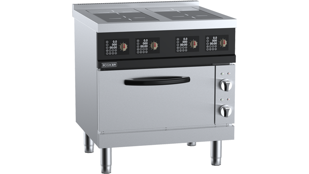 SCooker HLBZJ4N-C19 - 800mm 4 Zone Induction Range with Oven 19kW