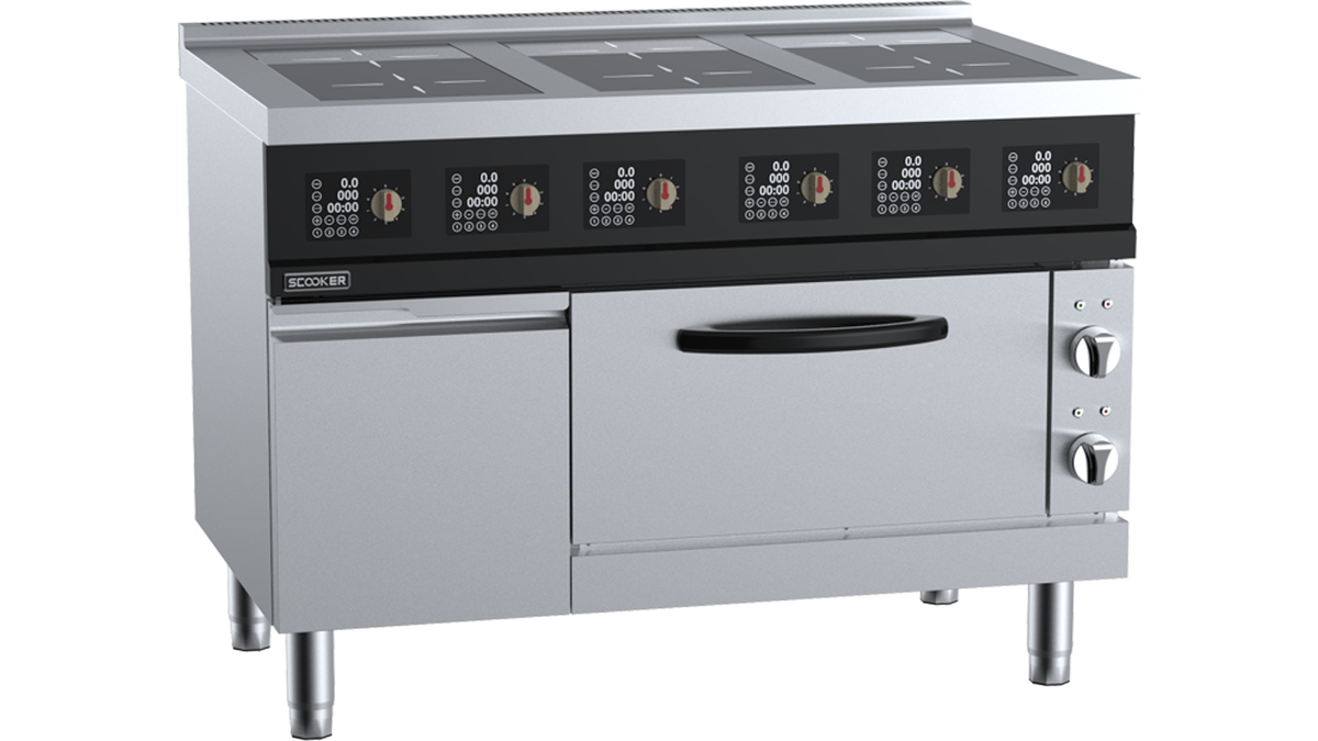 SCooker HLBZJ6N-C26 - 1200mm 6 Zone Induction Range with Oven 26kW