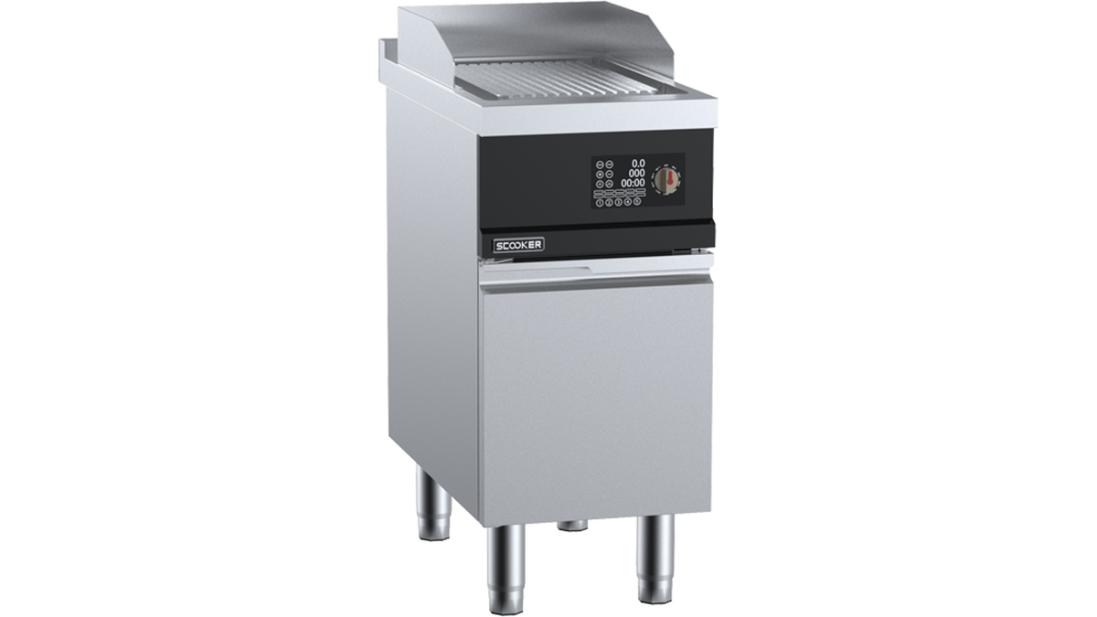 SCooker HLKP4N-C6 - 400mm Induction Grooved Griddle 6kW