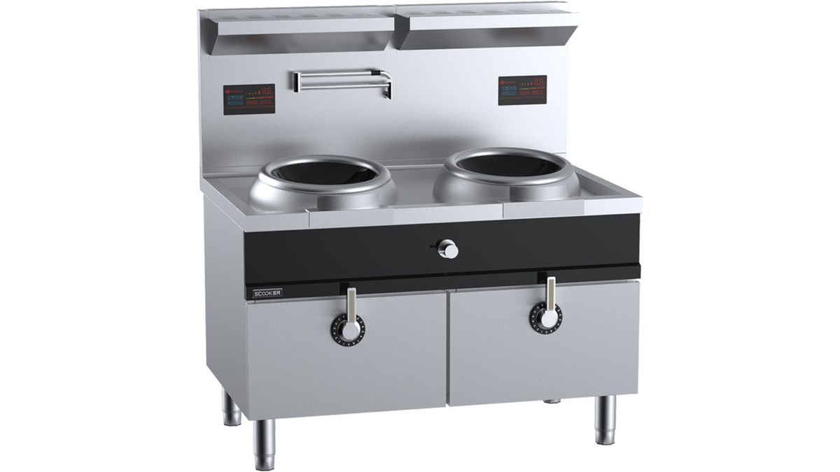 SCooker HLXC2N-C24 - 1200mm Induction Double Wok Standard Ring 24kW