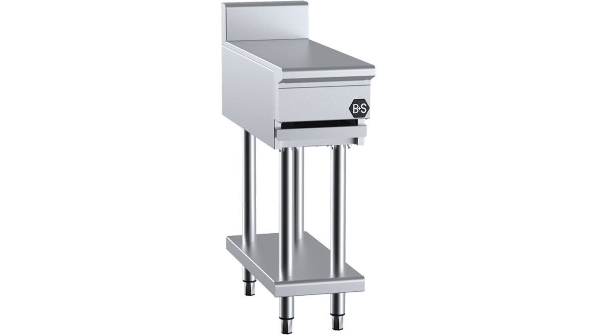 B+S Black IB-300 - 300mm Stainless Steel Infill Bench on Stand