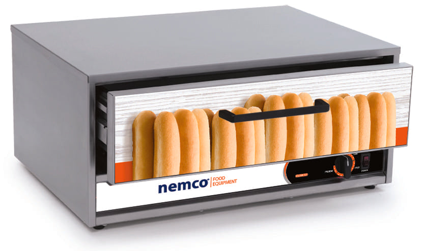 Nemco NME-8036-BW-230 - Moist Heat Bun Warmer, 48 Buns, Fits Under 8036 Roller Grill
