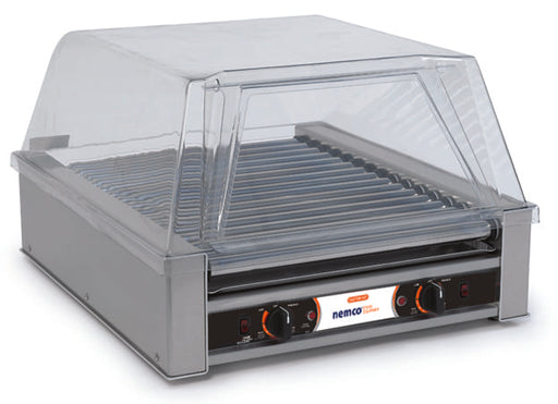 Nemco NME-8045N-230 / NME-8045SXN-230 - Hot Dog Roller Grill, 45 Hot Dogs, Flat Top, Narrow 565mm