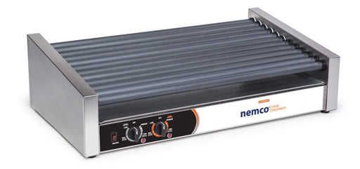 Nemco NME-8036SLT-230 / NME-8036SLTSX-230 - Slanted Hot Dog Roller Grill, 36 Hot Dogs